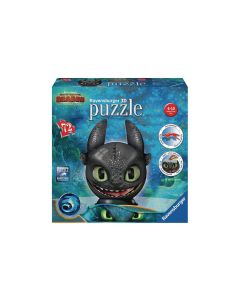 Ravensburger 3D Puzzle Dragons 3 Ohnezahn mit Ohren