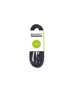Bemero XLR-Kabel XLRf XLRm symmetrisch 3 m, Schwarz
