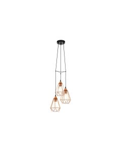 EGLO Leuchten Pendelleuchte TARBES 3x E27, 31 cm Kupfer