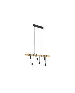 EGLO Leuchten Pendelleuchte TOWNSHEND 6x E27 Schwarz