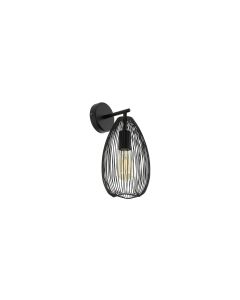 EGLO Leuchten Wandleuchte CLEVEDON 1x E27 Schwarz