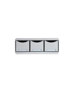 Exacompta Schubladenbox Toolbox Maxi 3 Schubladen, Lichtgrau