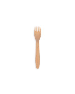 Papstar Einweg-Gabel Pure Holz 100 Stück Braun