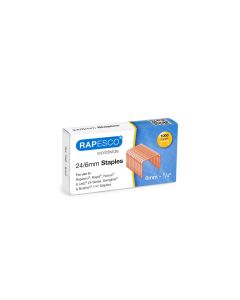 Rapesco Heftklammer 24/6 Kupfer, 1000 Stück