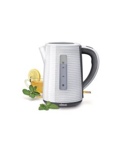 Koenig Wasserkocher Stripes 1.7 l, Anthrazit/Weiss