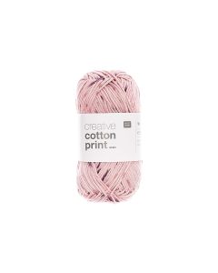 Rico Design Wolle Creative Cotton Print Aran 50 g Lila; Rosa