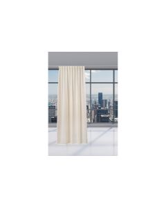 Casa Leon Tagvorhang mit Faltenband Voilette 140 cm x 245 cm, Beige