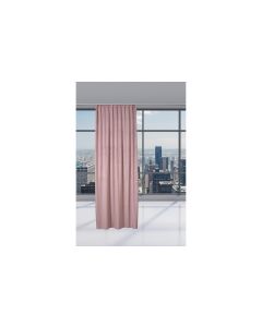 Casa Leon Nachtvorhang mit Faltenband Samt 140 x 245 cm, Rosa