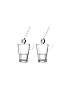 Leonardo Latte Macchiato Tasse Senso 350 ml, 2 Stück, Transparent