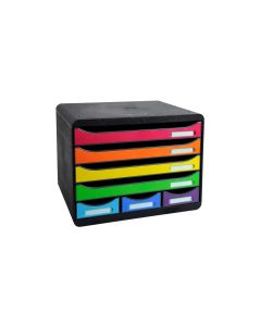 Biella Schubladenbox STORE-BOX MINI Schwarz/Mehrfarbig, A4+ quer