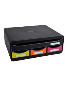 Biella Schubladenbox TOOLBOX-MINI Schwarz/Mehrfarbig, A4+ quer