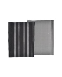 Södahl Geschirrtuch-Set Soft 2 Stück, Grau/Schwarz
