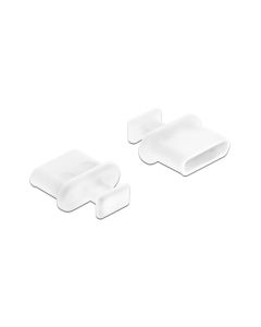 Delock Blindstecker/Staubschutz USB-C 10 Stück, Weiss mit Griff