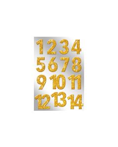Braun + Company Adventskalender-Zahlen Glitzer, Gold