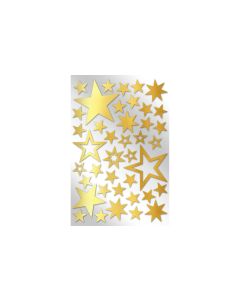 Braun + Company Weihnachtssticker Metallicsterne, Gold