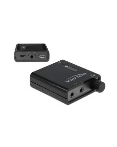 Delock Kopfhörerverstärker 3.5 mm Stereo, BassBoost tragbar, Akku