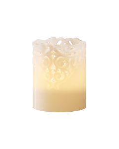 Star Trading LED-Kerze Pillar Clary Ø 8 x 10 cm, Weiss
