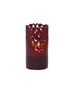 Star Trading LED-Kerze Pillar Clary Ø 8 x 15 cm, Rot