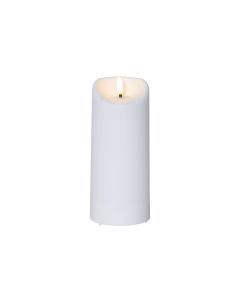 Star Trading LED-Kerze Pillar Flamme Ø 7.5 x 18 cm, Weiss