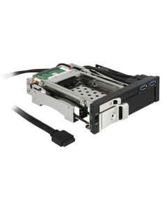 Delock 5.25-Einbaurahmen 1x3.5, 1x2.5, 2xUSB3 Ports , Hot-Swap